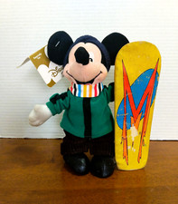 The Disney Store Snowboard Mickey Mouse Winter Mini Bean Bag Plush Stuffed