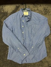 Abercrombie Fitch Shirt Mens Medium Striped Long Sleeve Button Down Muscle