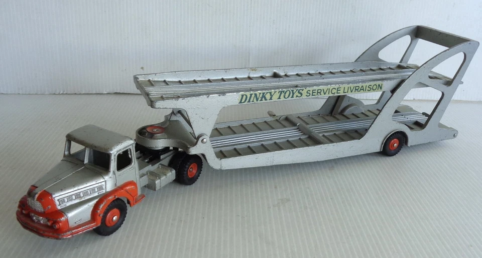 DINKY TOYS Unic Trattore Porta Auto Boilot Rif 39A Buone Condizioni 1/55 1958 - Immagine 2 di 4