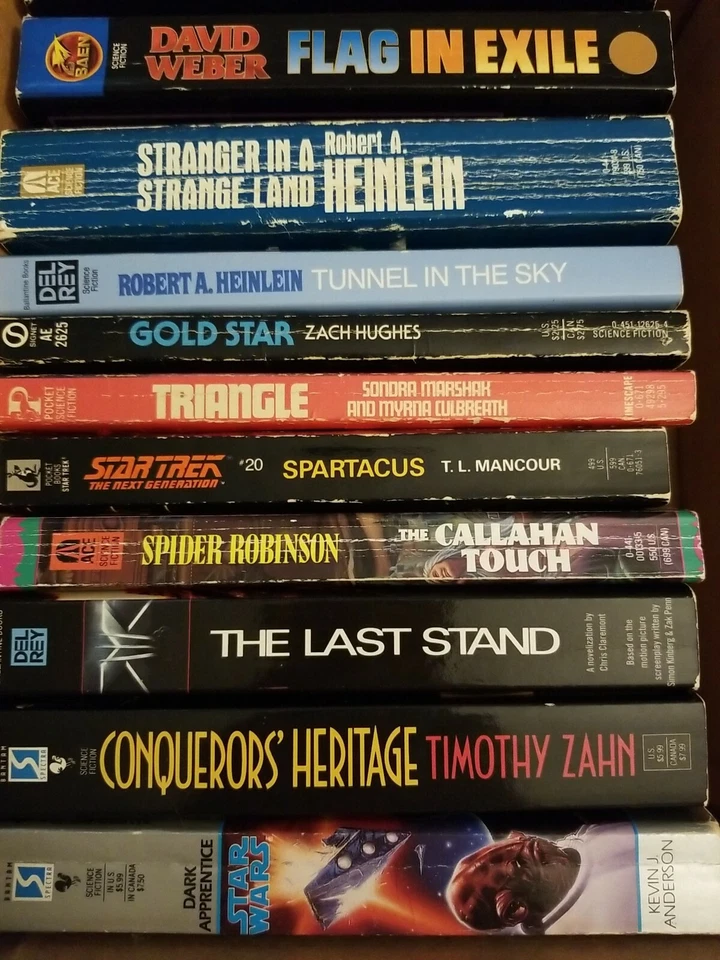 Lot of 12 Science Fiction Fi Paperback Book Star Wars Trek Weber Zahn Anderson Foto 3 de 4