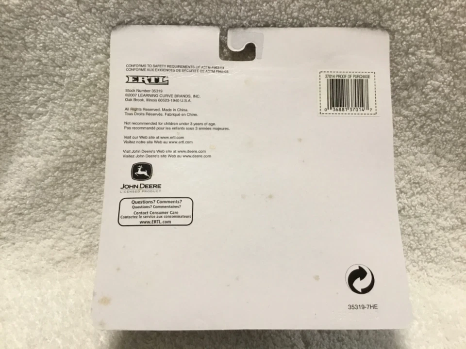 Bulldozer diecast Ertl 1/64 John Deere 35319 nuevo en paquete 37014 Foto 2 de 4