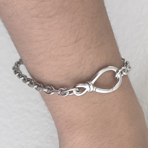 925 Sterling Silber Kühn Unendlichkeit Knoten Bettelkette Armband - Mehrere Größen - Bild 6 von 7