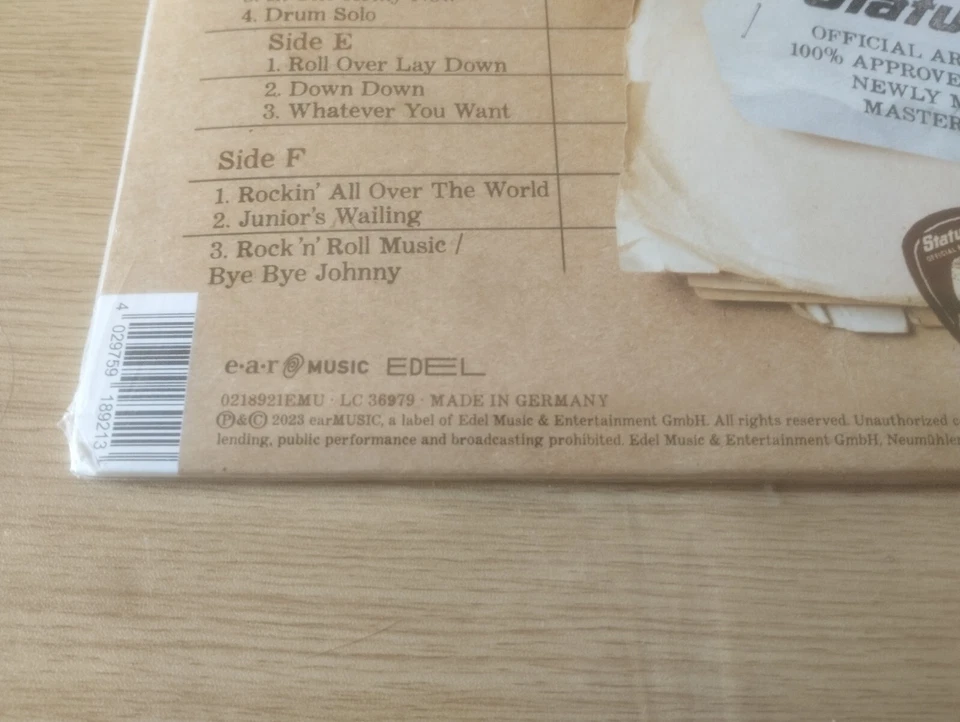 LP  STATUS QUO  " OFFICIAL ARCHIVE SERIES VOL 1 "  3 LP  NEUF  SCELLE  2023 - Photo 4/4