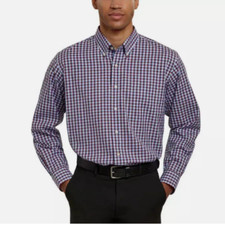 NEW Kirkland Signature Mens 15.5-32/33 Traditional Plaid Button-Down Shirt