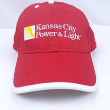 Vitronic Kansas City Power & Light Red Adjustable Hat Cap Hook & Loop NWOT