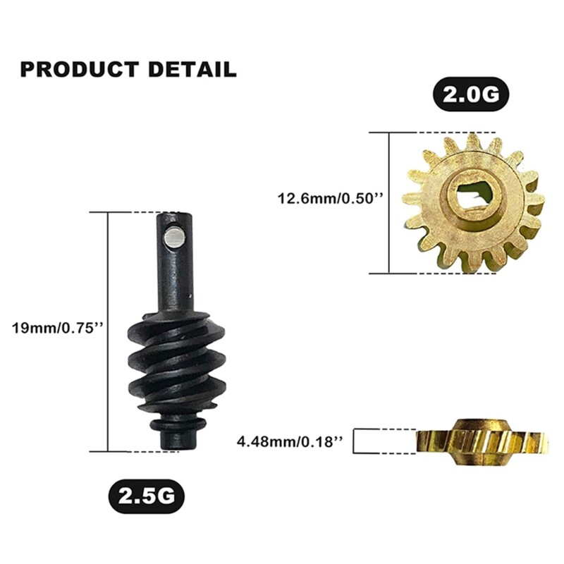 Simulation Brass Gear & Steel Worm Drive Set Durable SCX24 eBay