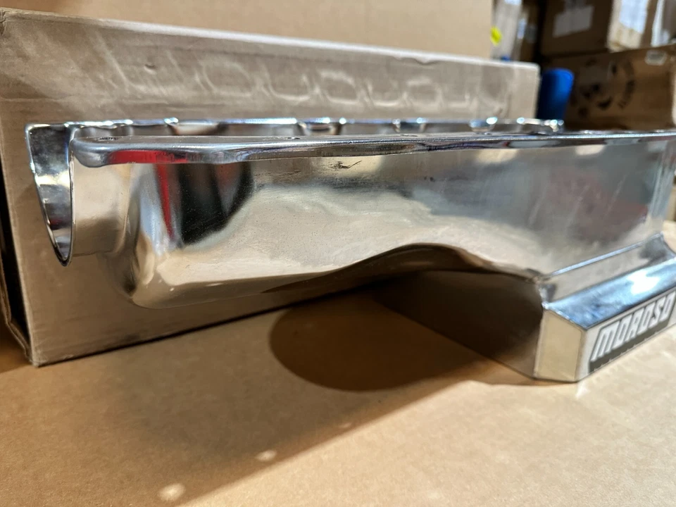 Moroso Chevrolet Big Block Mark IV 6qt 8 pulgadas cárter de aceite de acero *LEER* *SIN PANTALLA* Foto 3 de 4