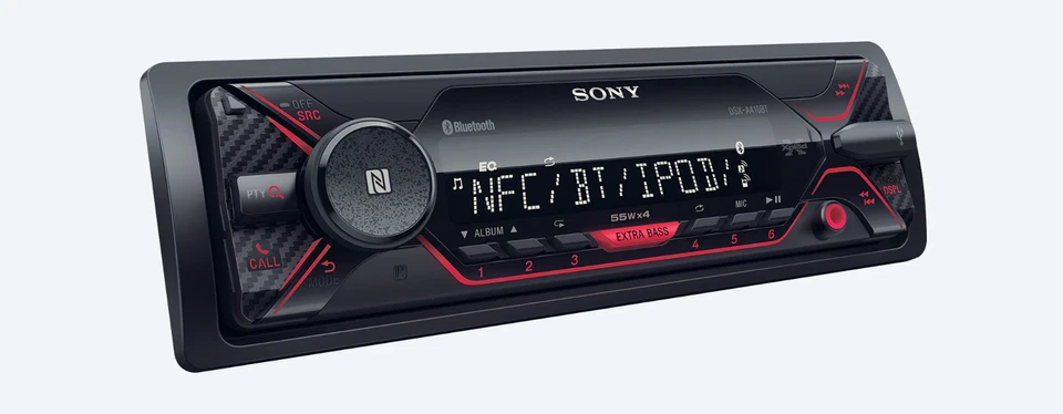 Sony DSX-A410BT Single Din Bluetooth Front USB AUX Car Stereo Digital Media RCVR - Image 3 of 4
