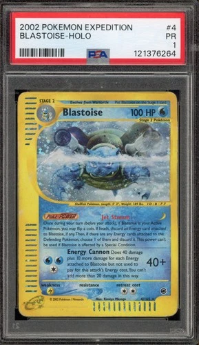 Pokemon Blastoise Expedition Holo Rare #4 PSA 1