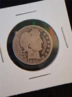 1901 CIRCULATED 90% SILVER BARBER QUARTER                               #MF-2272