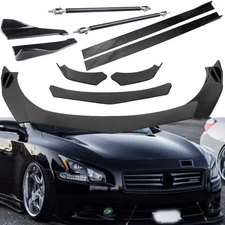 Front Bumper Lip Splitter /Spoiler Rear Lip Strut Rod Body For Nissan Maxima