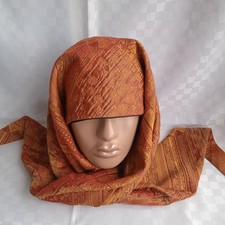 KOPFFORM PHILIPP oriental ethnic style brocade headdress with lining.