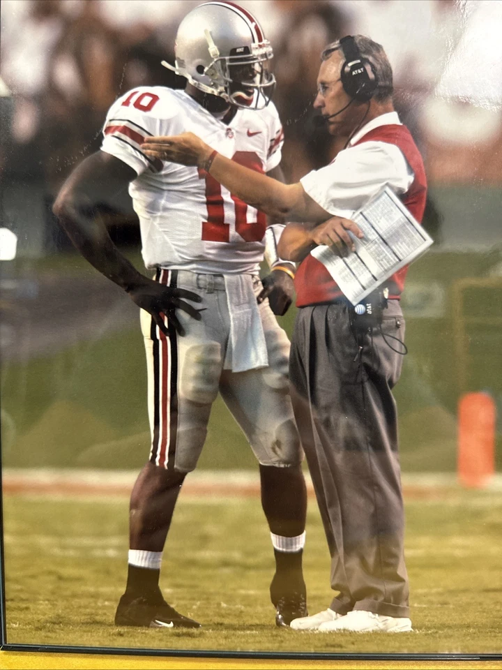 Troy Smith and Coach Jim Tressel Ohio State Buckeyes 8x10 Picture in VGC - Image 3 of 4