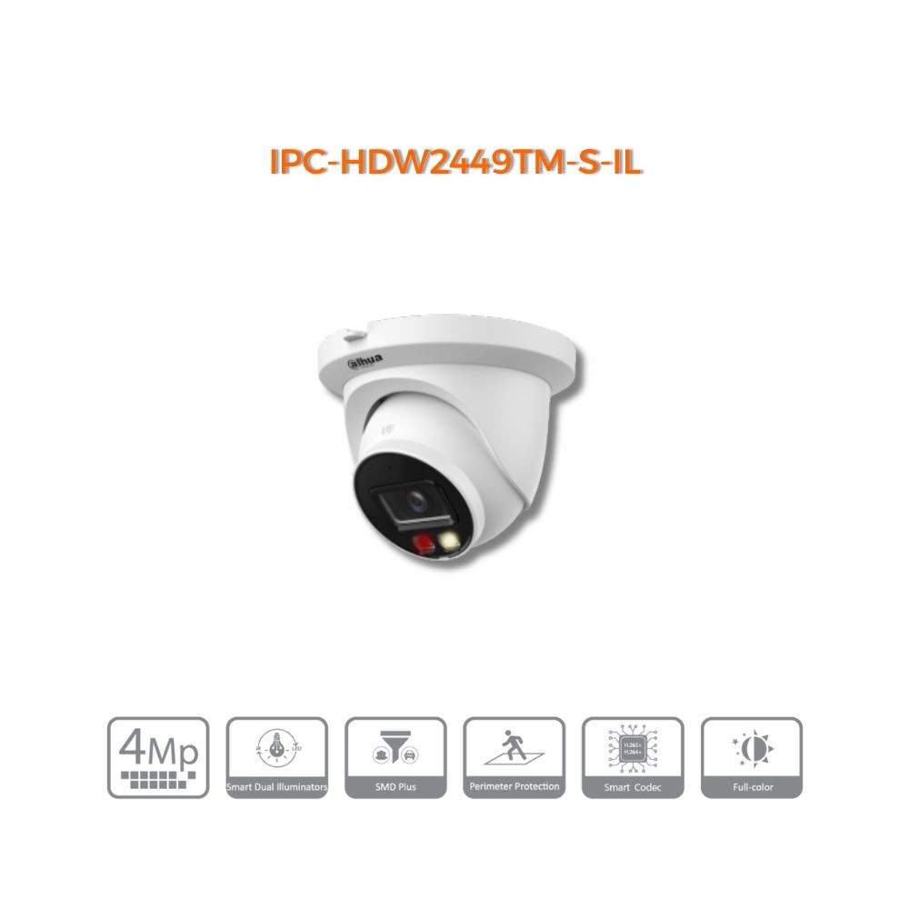 Dahua WizSense 4MP Full-Color IPC-HDW2449TM-S-IL 2.8mm
