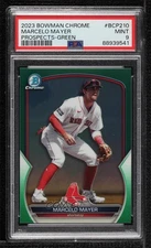 2023 Bowman Chrome Prospects Green Refractor /99 Marcelo Mayer PSA 9 MINT