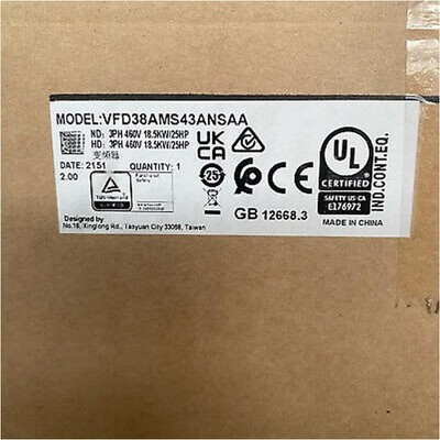 New VFD38AMS43ANSAA Delta INVERTER 18.5 KW 