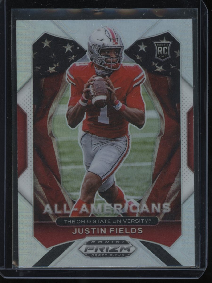 2021 Panini Prizm Draft Picks Collegiate #192 Justin Fields Silver