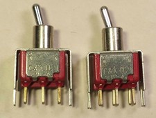 2pc C K U21 Toggle Switch 2 Position ON-ON 6 Pin New