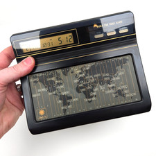 Retro Vintage Digital Touch World Time Desk Clock Alarm & Calendar