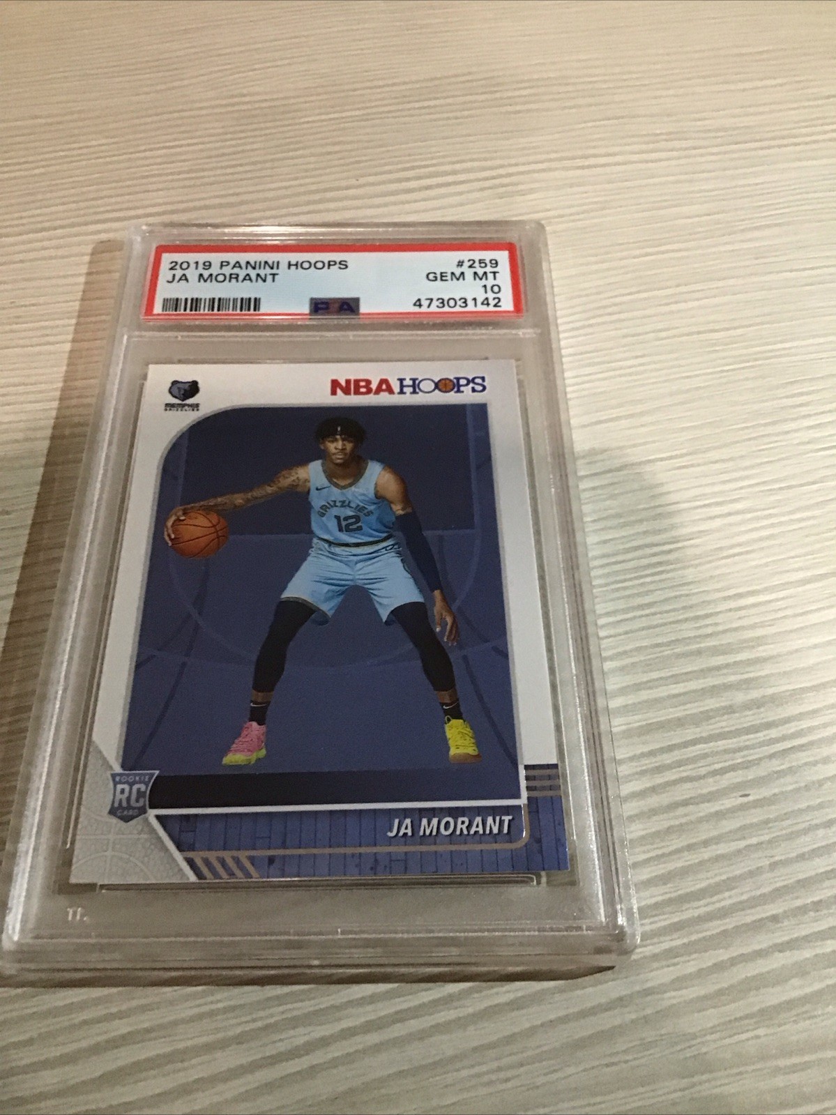 2019 Rookie Panini Hoops Ja Morant Psa 10