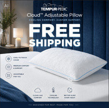 2 Packs TEMPUR-Pedic Cloud Adjustable Pillow White