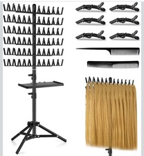 Braiding Hair Rack Standing Extension Holder Hanger, 144 Pegs