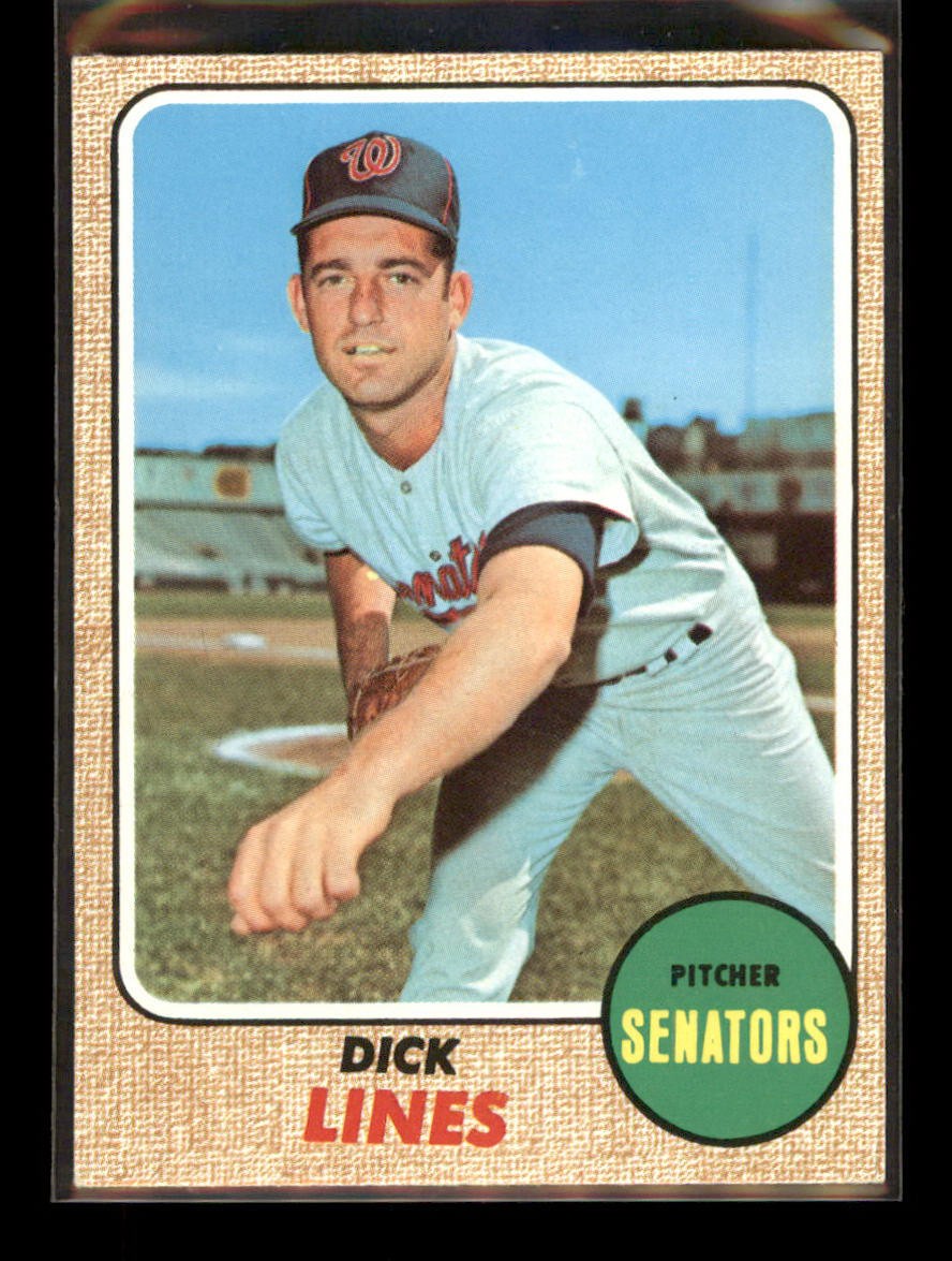 1968 Topps Dick Lines #291 NM+