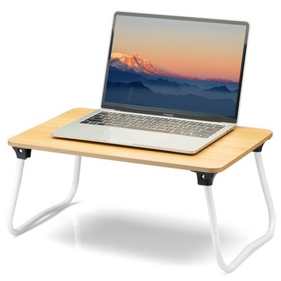 Wood Foldable Lap Desk Laptop Bed Tray Portable Stand Lightweight Mini Table