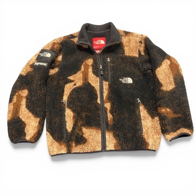 Supreme The North Face Bleached Denim Print Fleece Jacket Supreme The North Face Bleached Denim Print Fleece Jacket