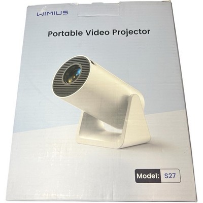 WIMIUS Mini Projector S27 With WIFI + Bluetooth 2025 1080P White - NEW