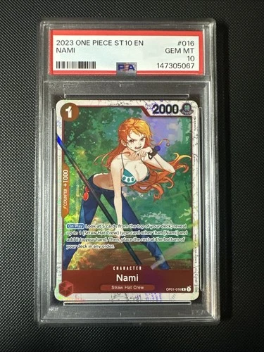 PSA 10 Nami OP01-016 016 Ultra Deck Three Captains One Piece English