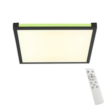 LED Aufbaupanel Schwarz 45x45cm 28W 1400lm RGB 2700-6500K Dimmbar Fernbedienung