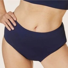 NWT Andie Swim The High  Waist Bikini Full Bottom Medium Rise M Navy Blue 2720