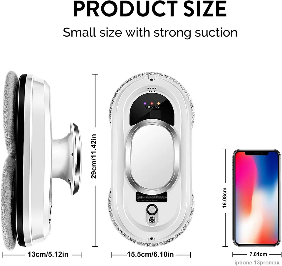 Fensterreiniger Fensterputzroboter Glas Fenstersauger Automatischer Roboter DE - Bild 3 von 4