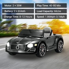 Licensed Bentley Style 12V Kids Electric Car Ride On Toys with Remote Control