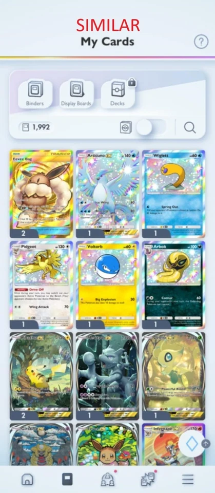 Pokemon TCG (Trading Card Game) Pocket - X2 Crown Eevee + 1300 Pack HG + 1900 Karten - Bild 2 von 2