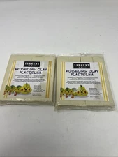 Sargent Art Modeling Clay Plastelina Cream Color #22-4000 - 1 lb (2 Pack), New