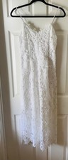 Express White Floral Lace Dress Spaghetti strap, Sz SP