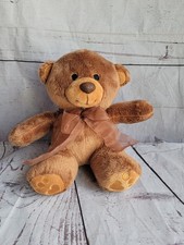 Brown Teddy Bear Embroidered Heart Feet And Eyes Very Soft