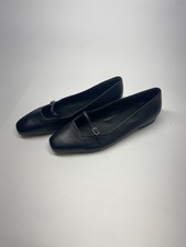Vince Womens Bluebell-b Black Leather Mary Jane Flat Sz 7.5