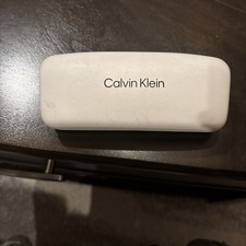 Calvin Klein Eyeglass Case Hard Clamshell White Style For Glasses