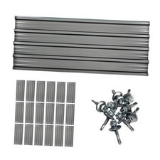 18 Pcs Galvanized Steel Roof Panels L42.68 W17.78 Inch Corrugated Metal Grey