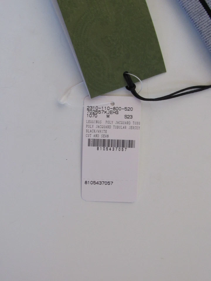 Gucci Men's Jacquard Tubular Jersey Shorts Black & White Size M NWT $750 - Image 4 of 4