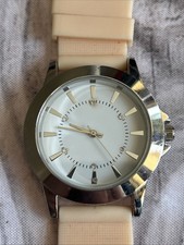 Silver Tone Salmon Band Women s Quartz Watch