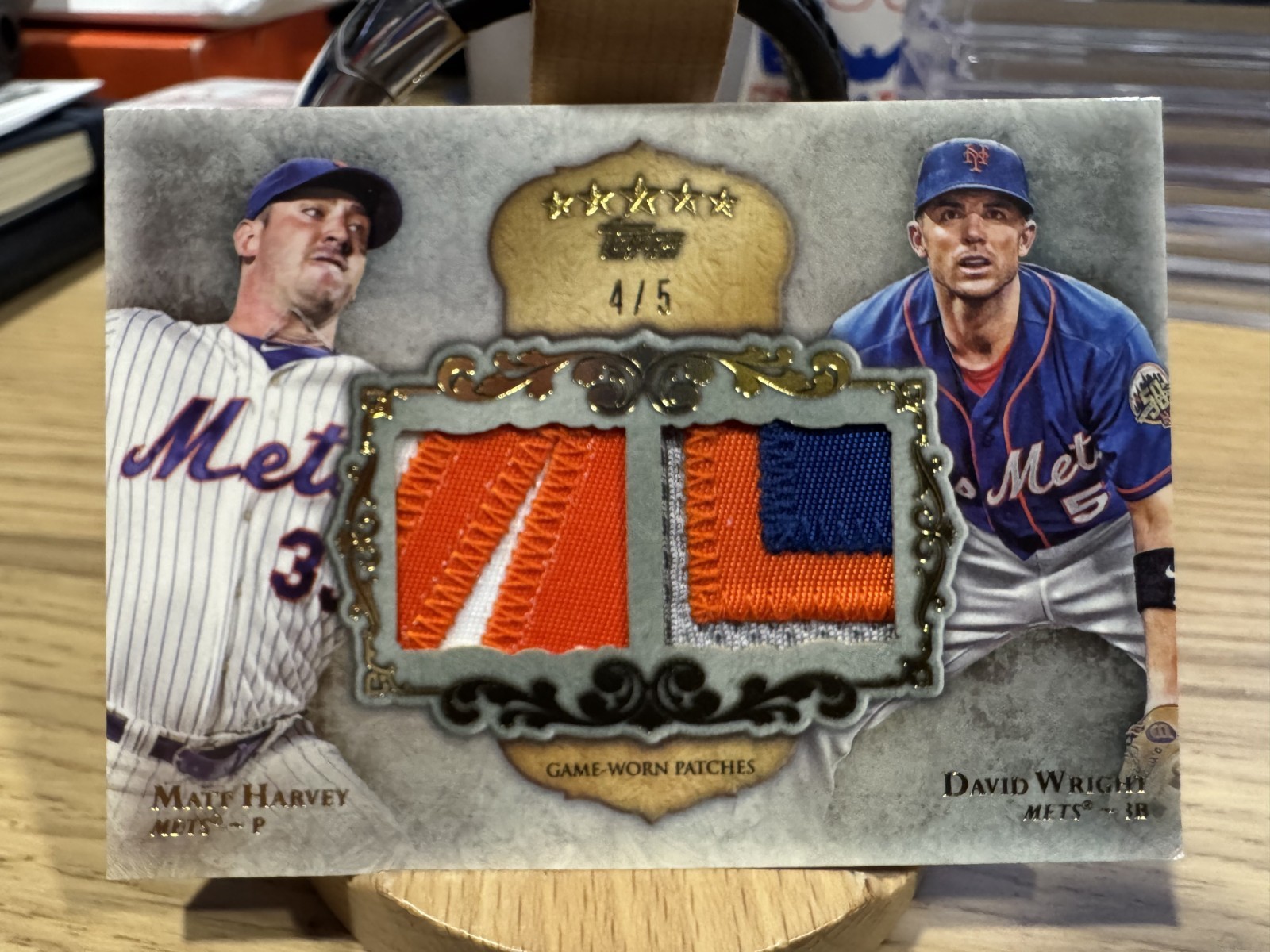 2013 Topps Five Star Dual Patch David Wright Matt Harvey /5
