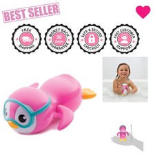 Adorable Wind-Up Pink Penguin Bath Toy for Toddler Imaginative Play, 9