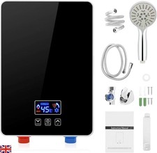 Electric Tankless Instant Hot Water Heater Boiler for Kitchen Bathroom Caravan