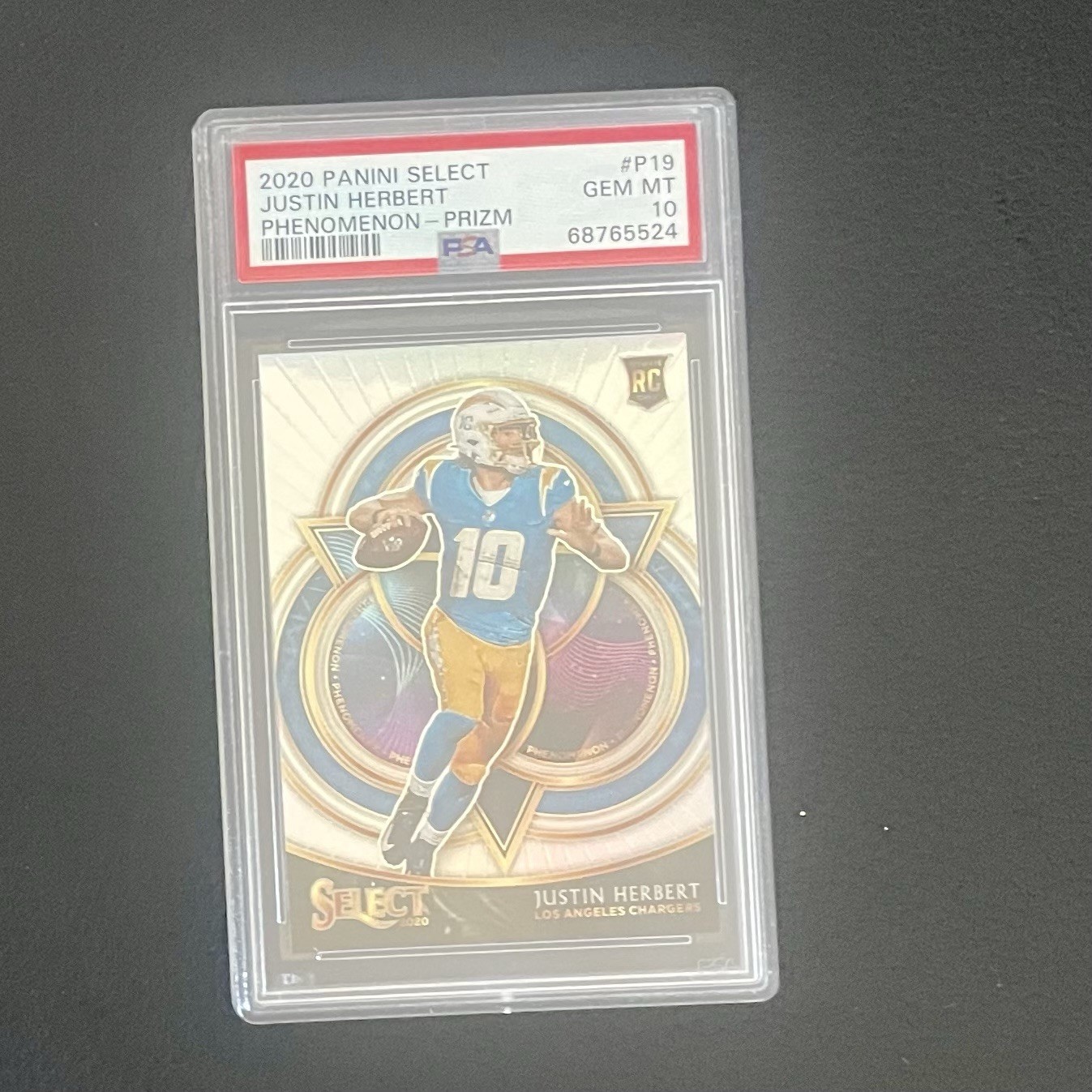 Justin Herbert Panini Select Phenomenon #P19 Prizm