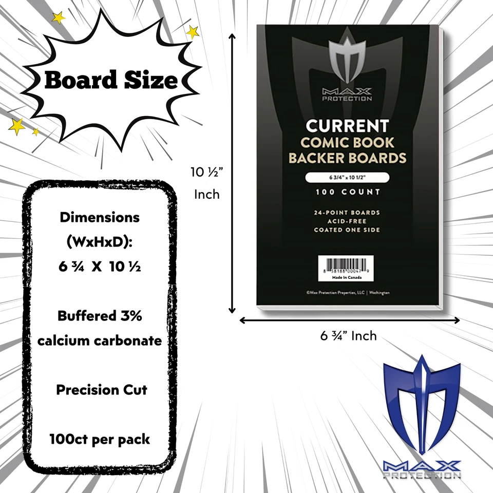 (300ct) Max Protection Current Comic Book Bags and Boards - Ultra Clear Bags & - Image 3 of 4