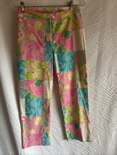 vintage Lilly Pulitzer cropped patchwork cotton pants Size 2